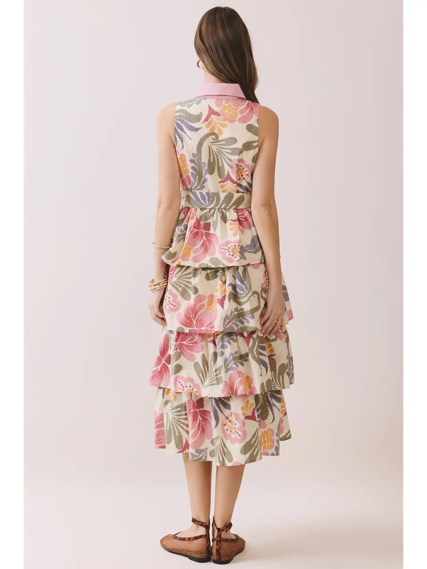 Adalynn Floral Layered Midi Dress