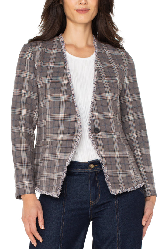 Liverpool Collarless Fitted Blazer 