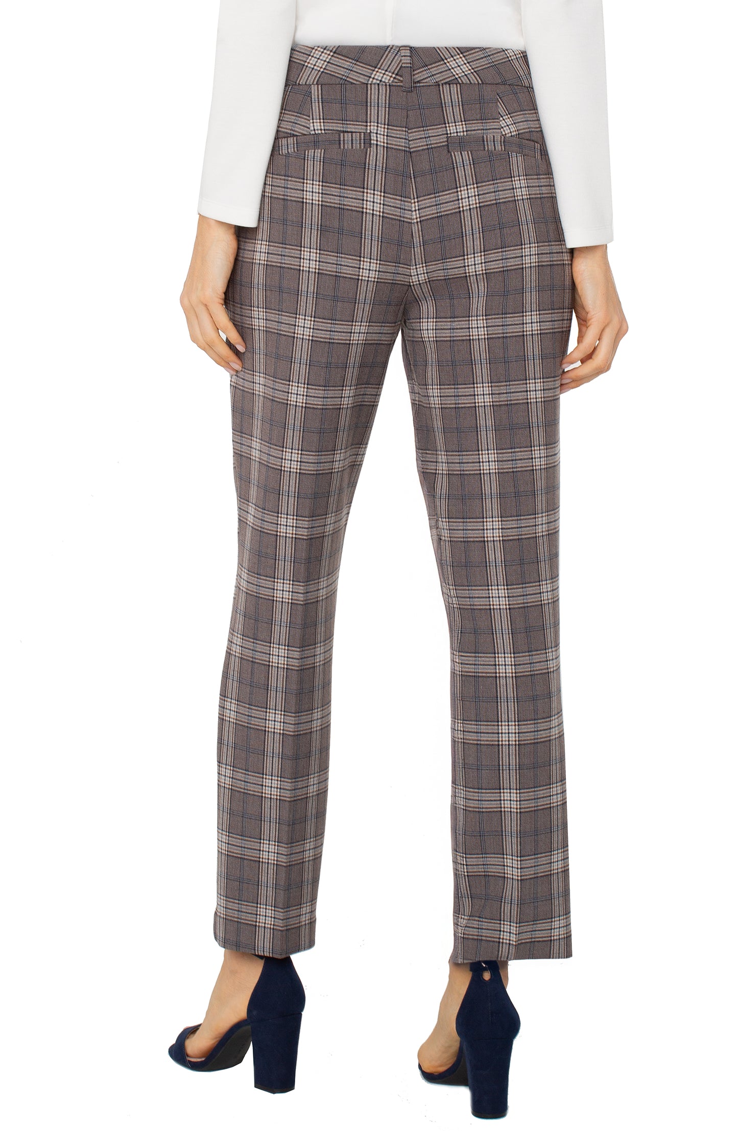 Liverpool Kelsey Trousers | Brown + Navy Glenchik