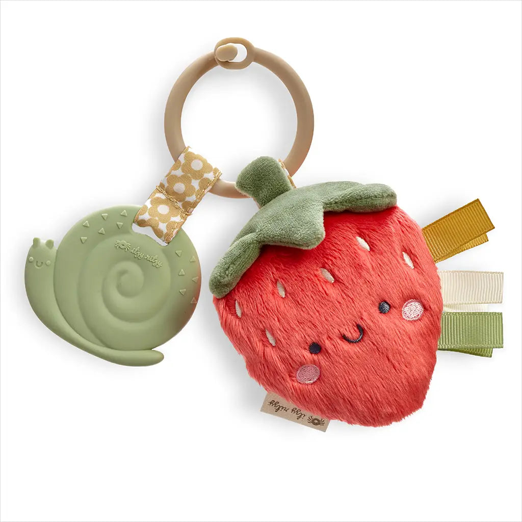 Itzy Pal™ Plush + Teether | Strawberry 