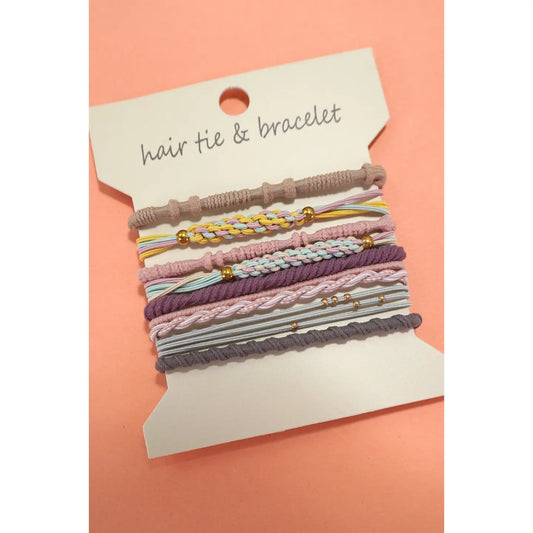 Boho Dual Function Knot Bracelet Hair Ties | Pastel