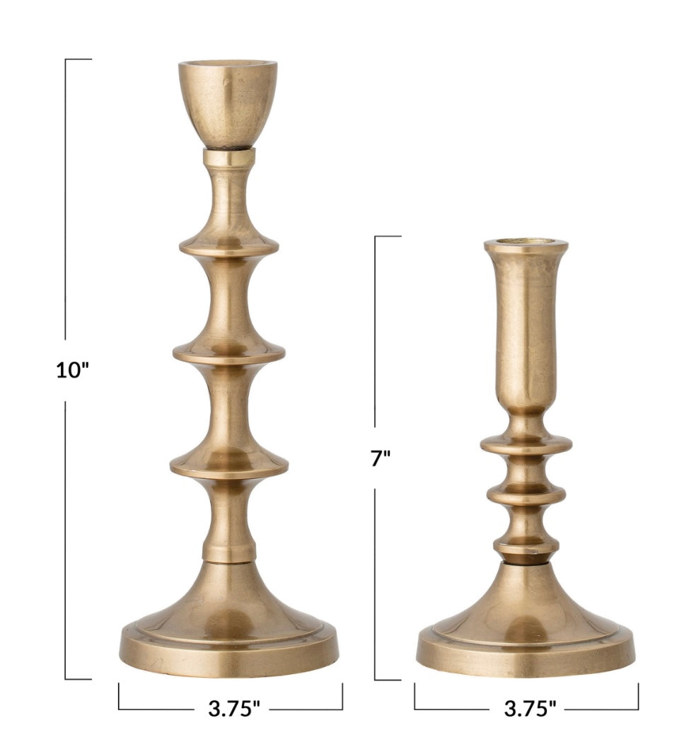 Metal Taper Holders with Antique Finish (Multiple Sizes)