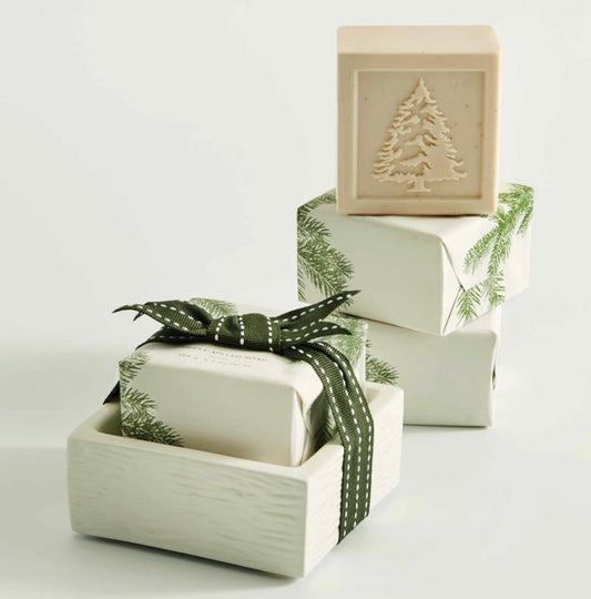 Frasier Fir Bar Soap and Dish Set.