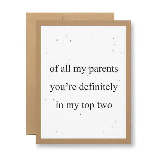 Top Two Favorite Parents | Plantable Greeting Card