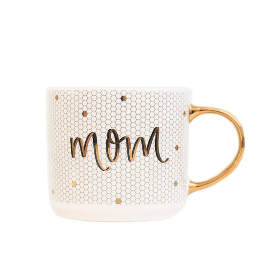 Mom Gold Tile Coffee Mug