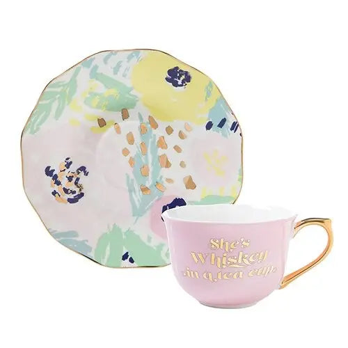She’s Whiskey Saucer and Tea Cup Set