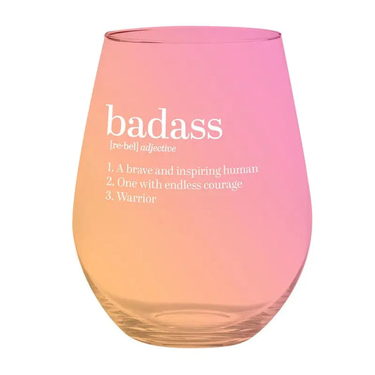 Badass Jumbo Stemless Wine Glass
