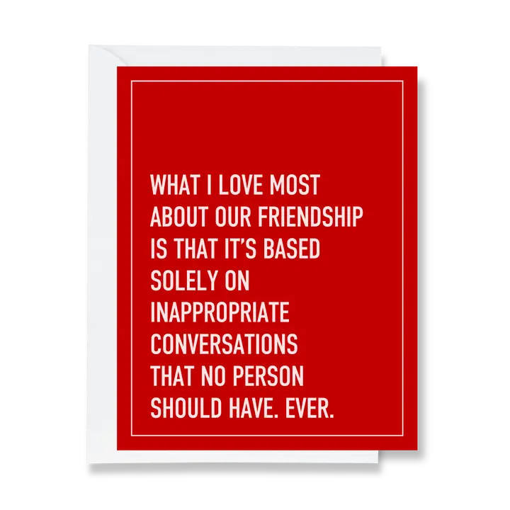Inappropriate Conversations Greeting Card