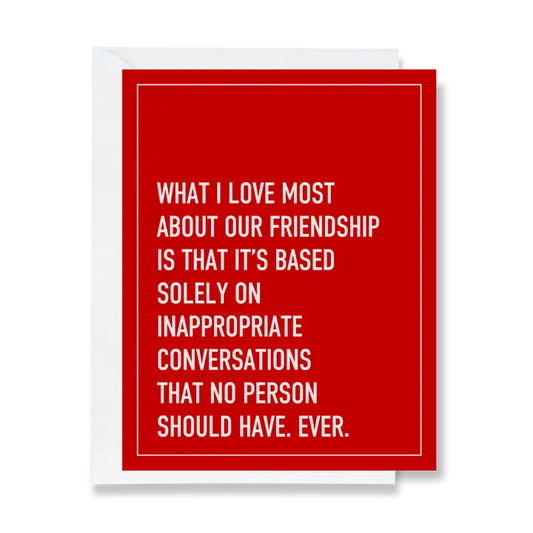 Inappropriate Conversations Greeting Card