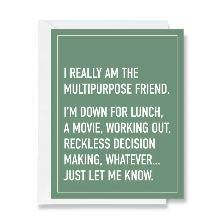 Multipurpose Friend Greeting Card