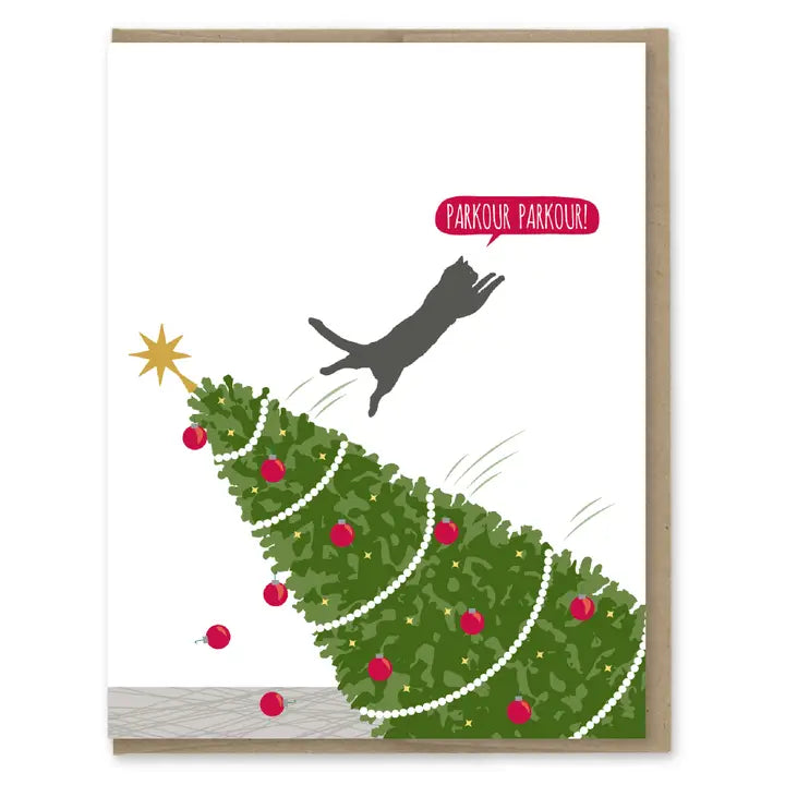 Parkour Cat | Christmas Card