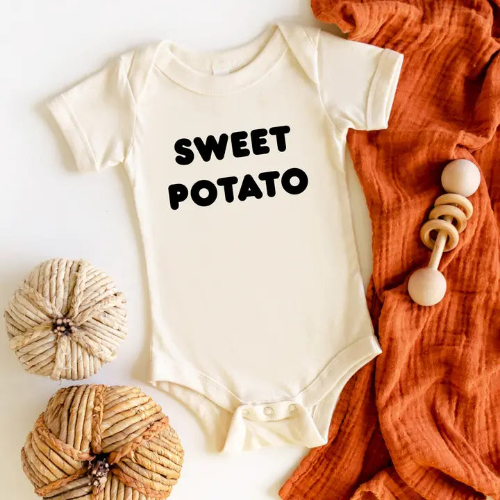 Sweet Potato Long Sleeve Onesie
