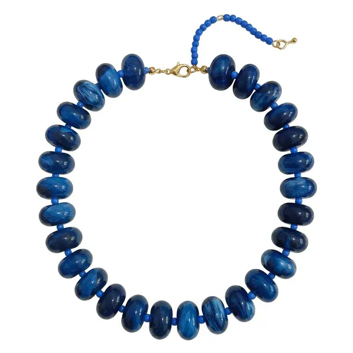 Dopamine Colorful Beaded Necklace | Blue