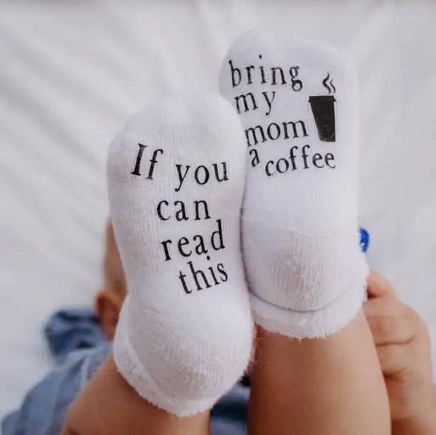 Bring My Mom A Coffee Baby Socks