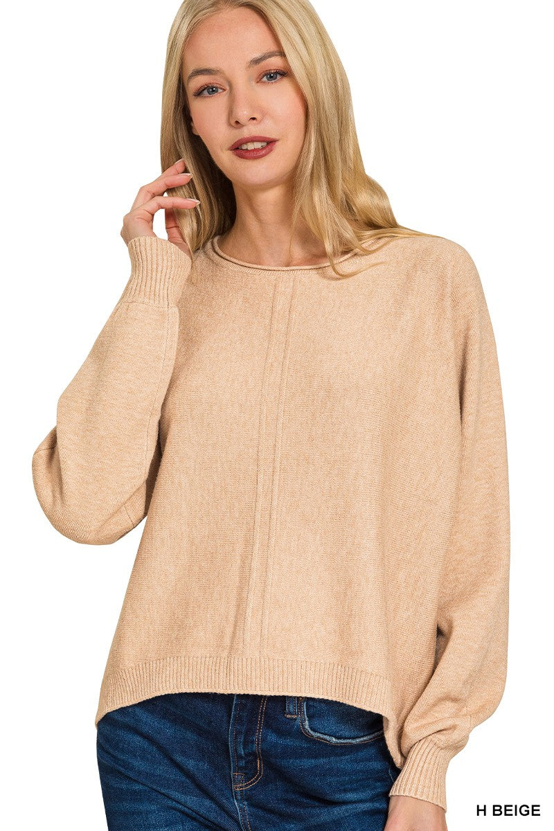Freya Front Seam Sweater | Beige