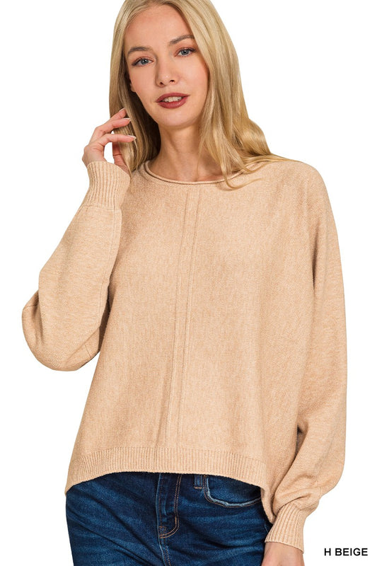 Freya Front Seam Sweater | Beige