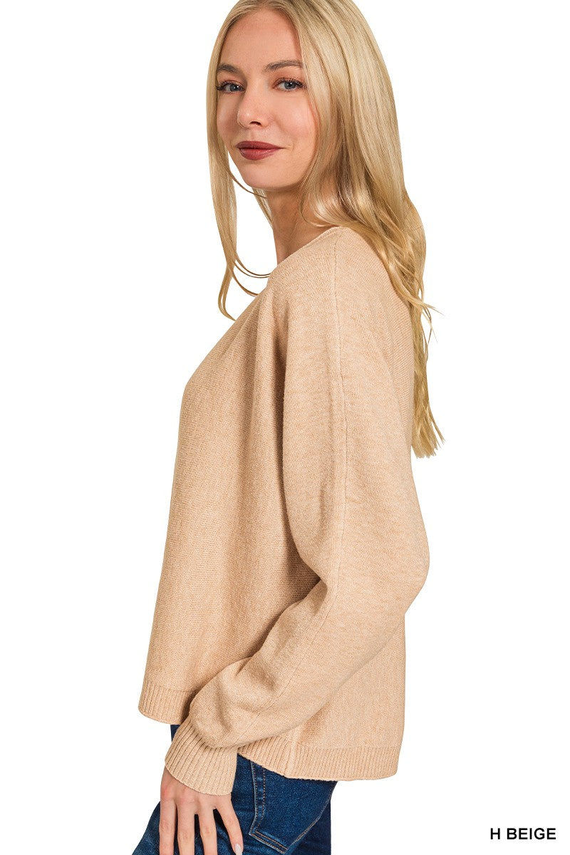 Freya Front Seam Sweater | Beige