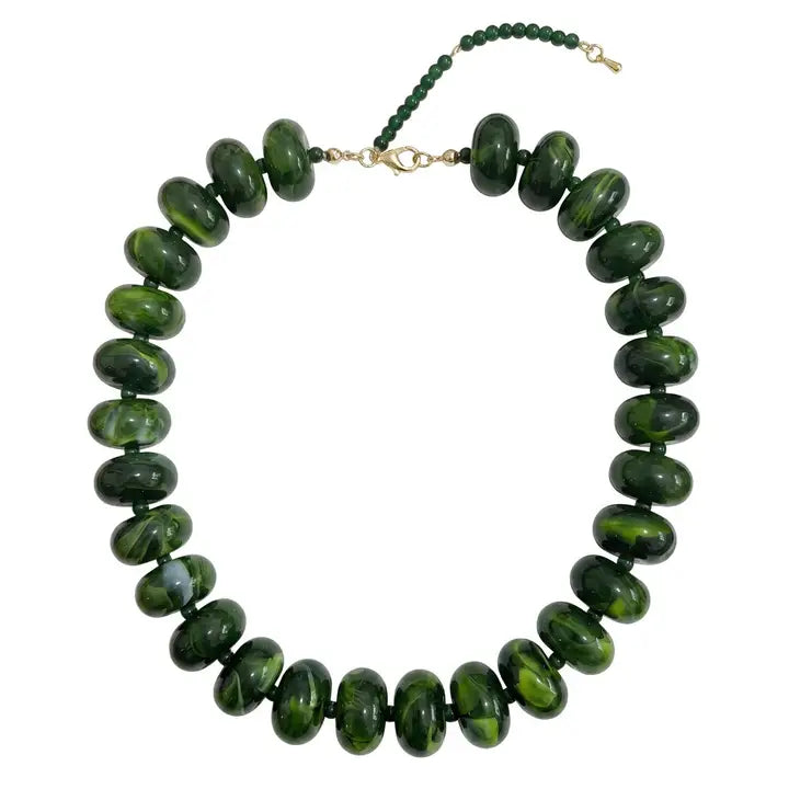 Dopamine Colorful Beaded Necklace | Green