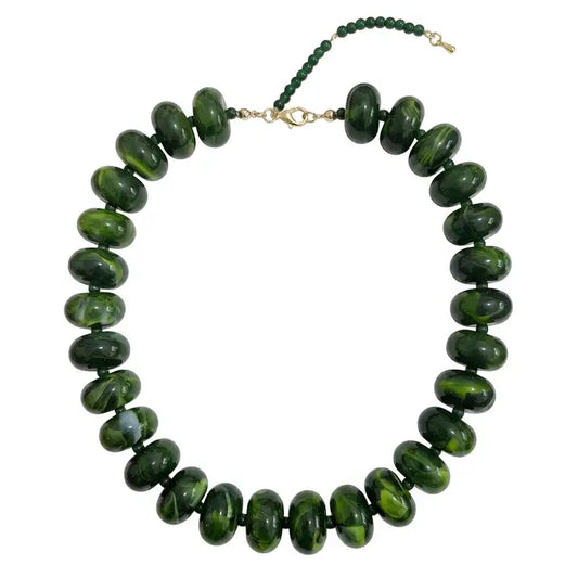 Dopamine Colorful Beaded Necklace | Green