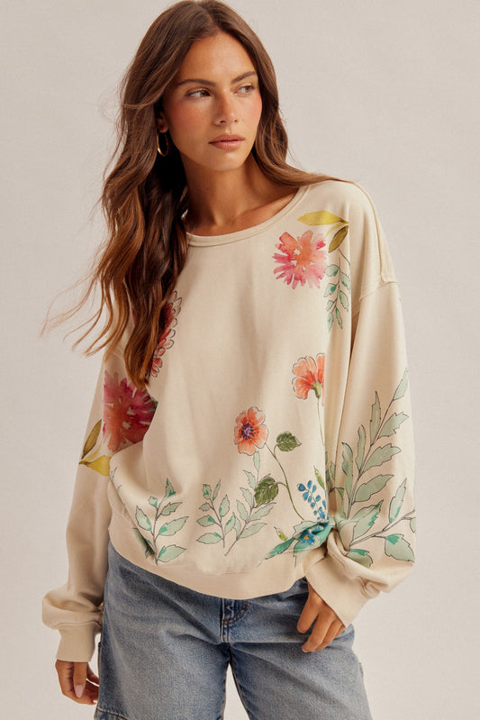 Hannah Botanic Garden Print Sweatshirt