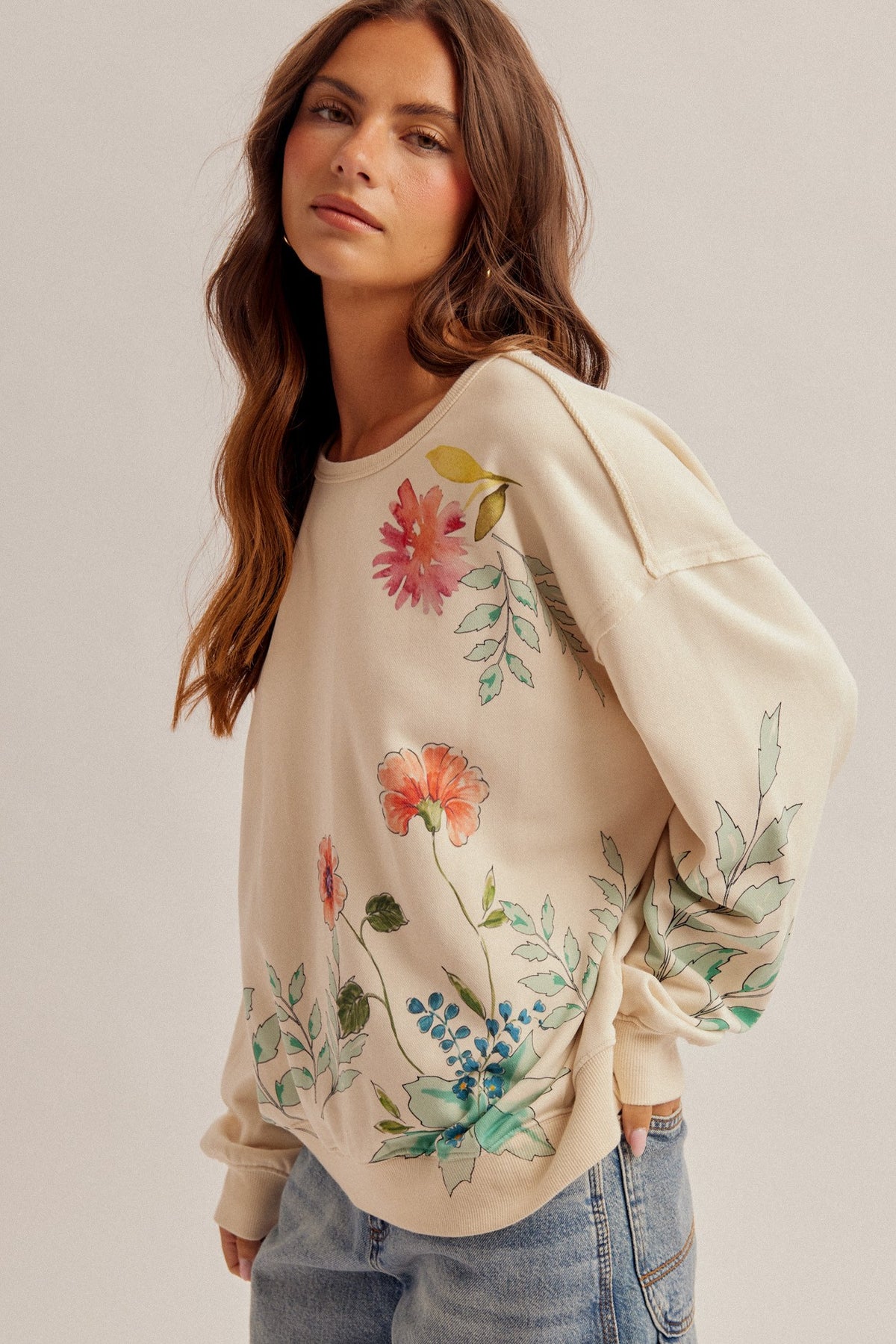 Hannah Botanic Garden Print Sweatshirt