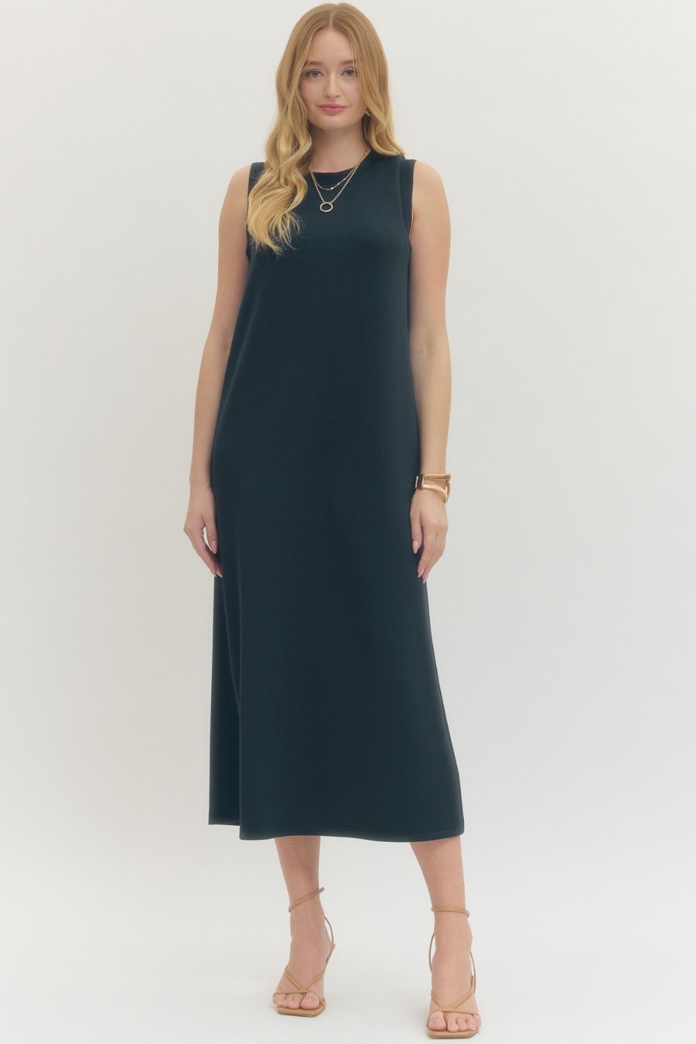 Harper Solid Sleeveless Dress