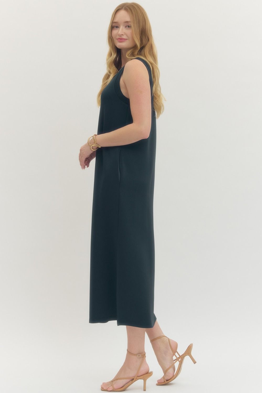 Harper Solid Sleeveless Dress