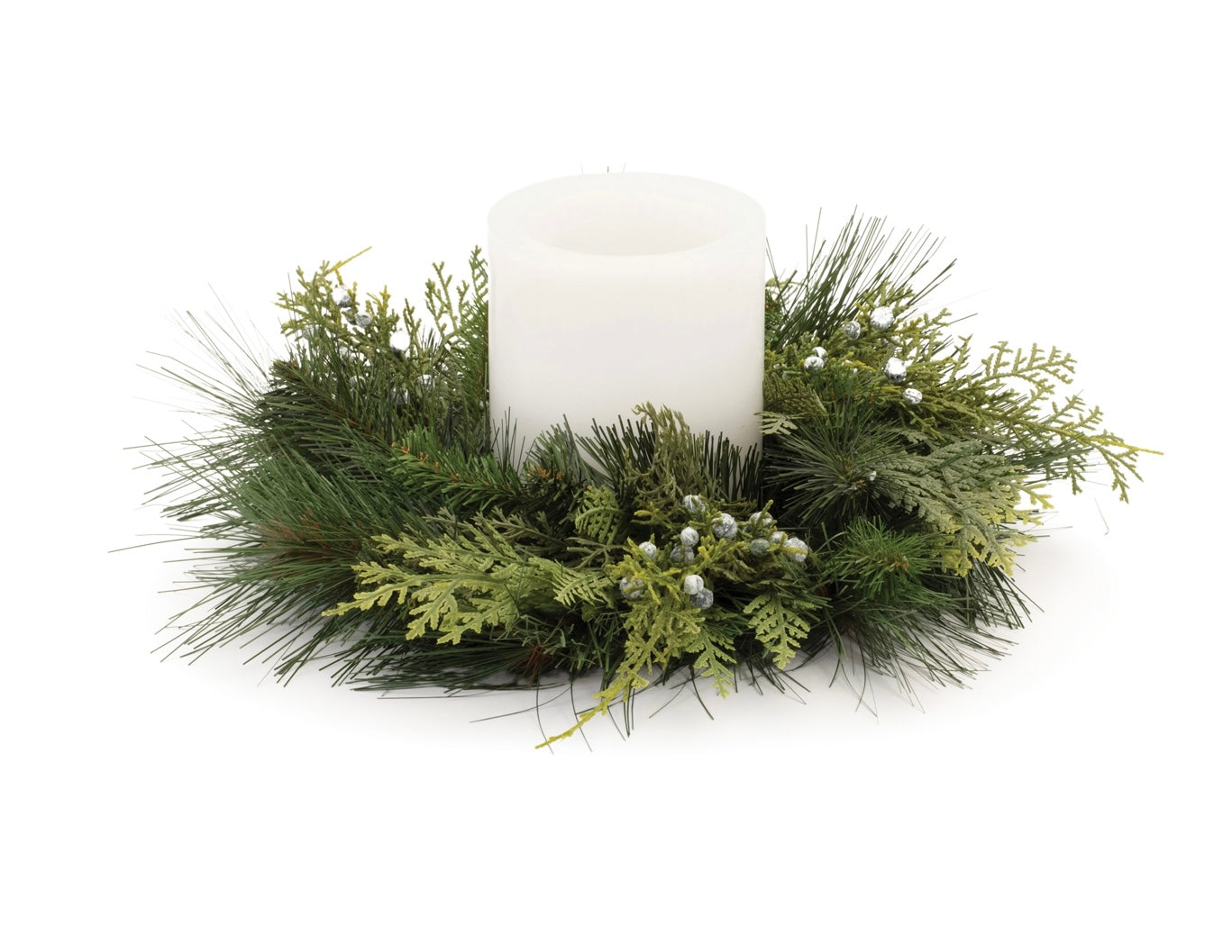 Mixed Pine Candle Ring 