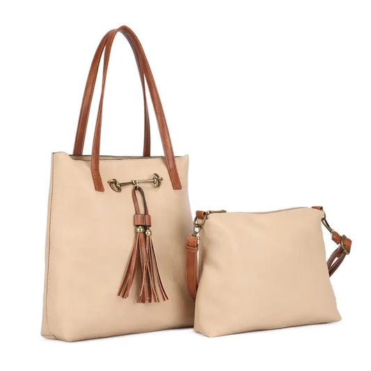 Jane Two in One Tote | Almond