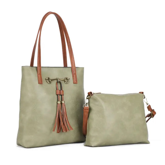 Jane Two in One Tote |Sage