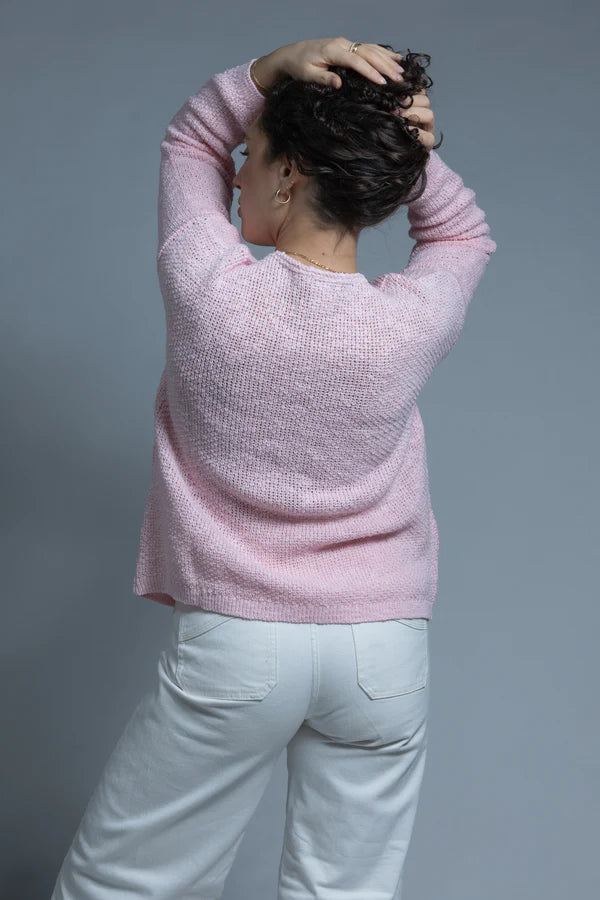 U Neck Jersey Rib Stitch Top