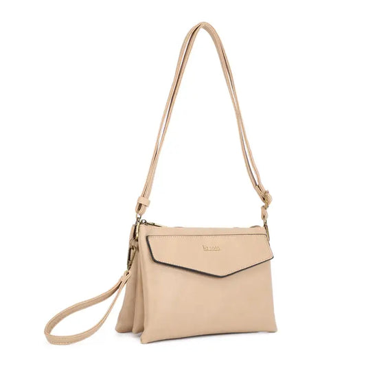 Lexi Cross Body with Wristlet | Almond