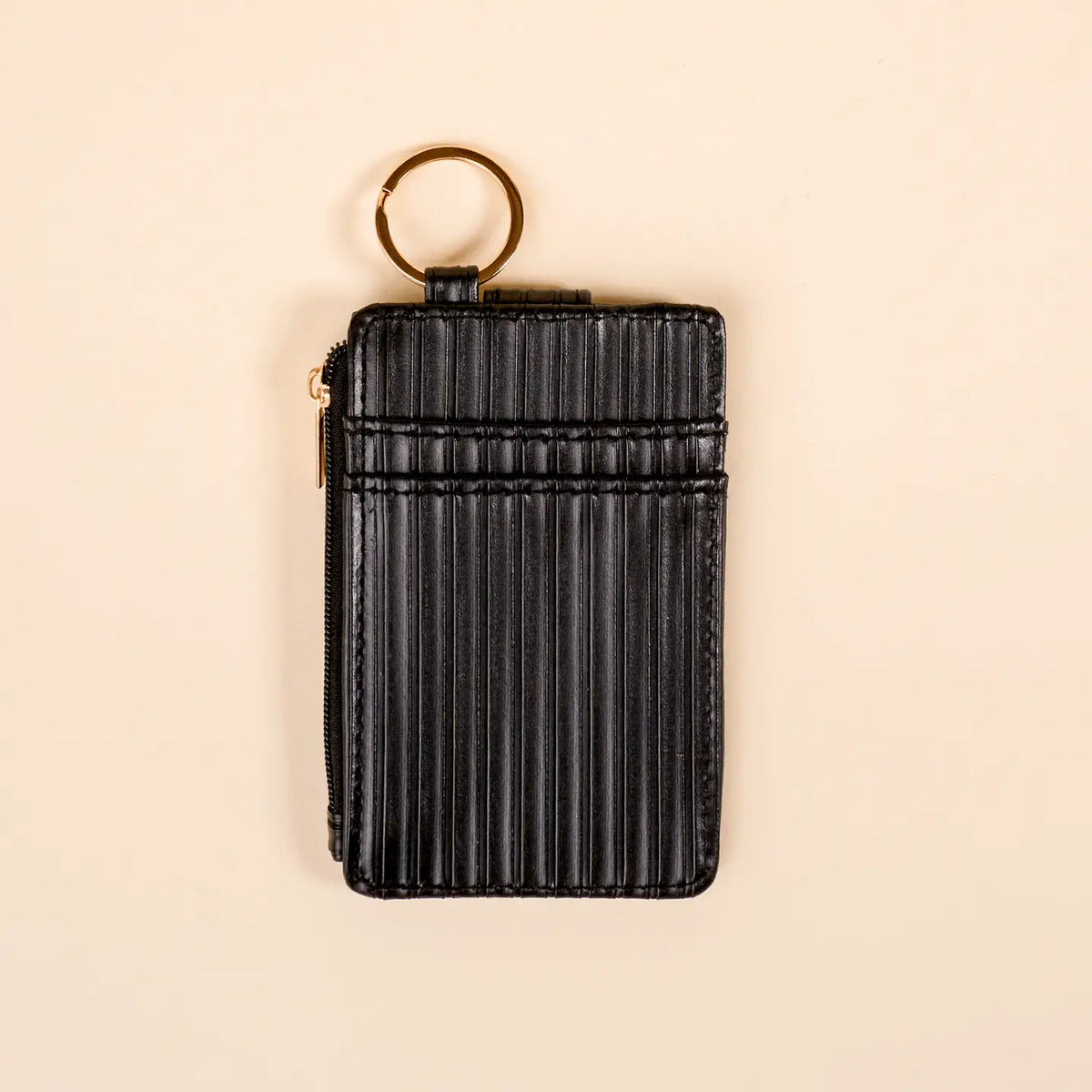 Ripple Ridge Keychain Wallet | Black