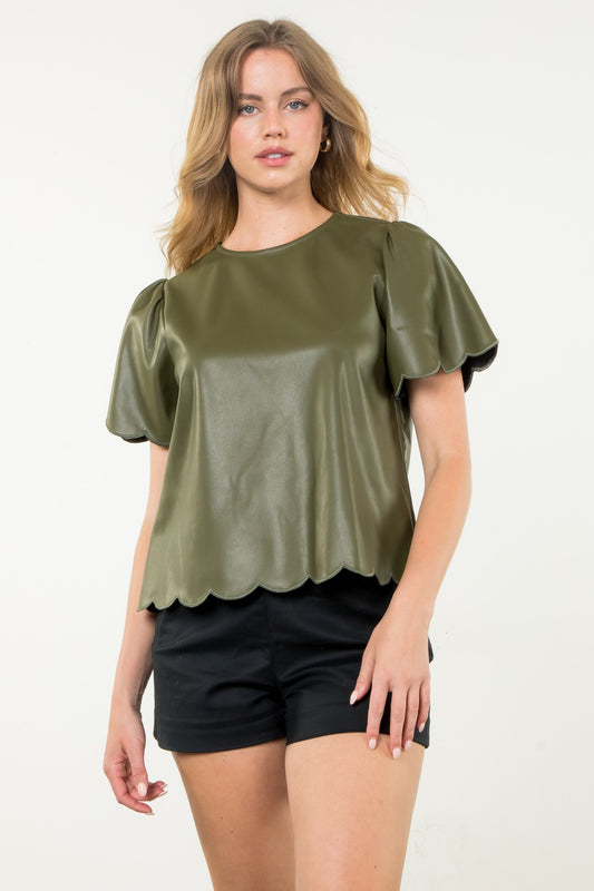 Maya Leather Top