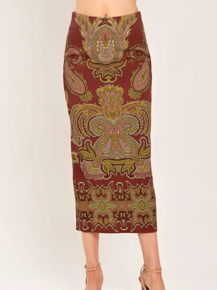 Molly Printed Pencil Skirt
