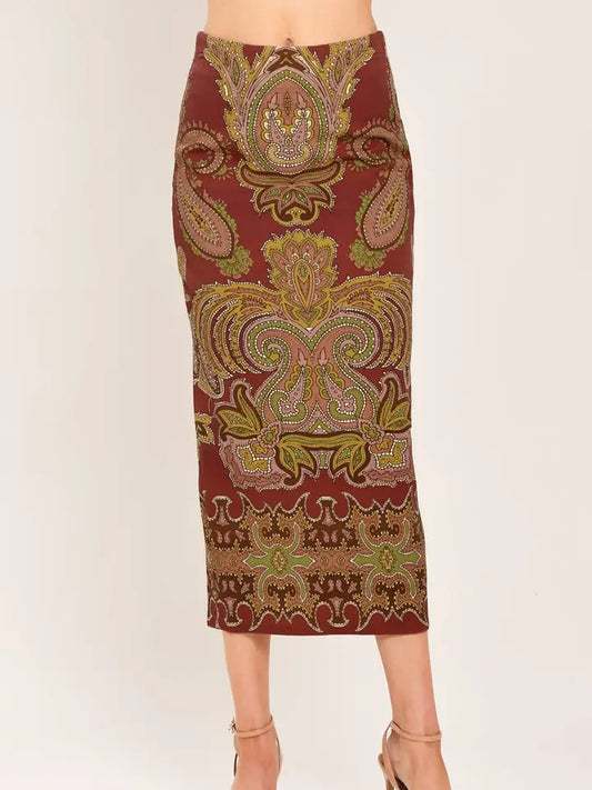 Molly Printed Pencil Skirt