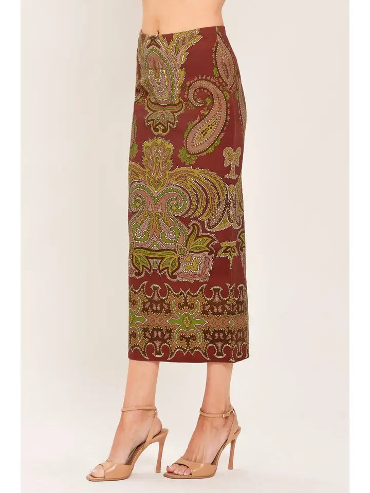 Molly Printed Pencil Skirt