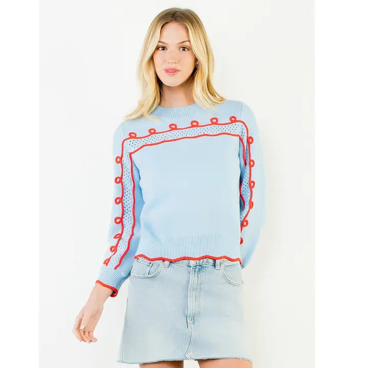 Olivia Wavy Pattern Sweater