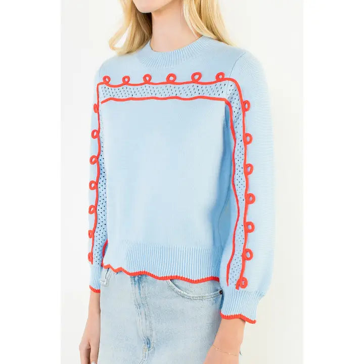 Olivia Wavy Pattern Sweater