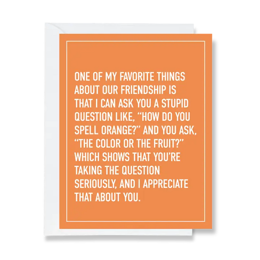 How Do You Spell Orange? Greeting Card