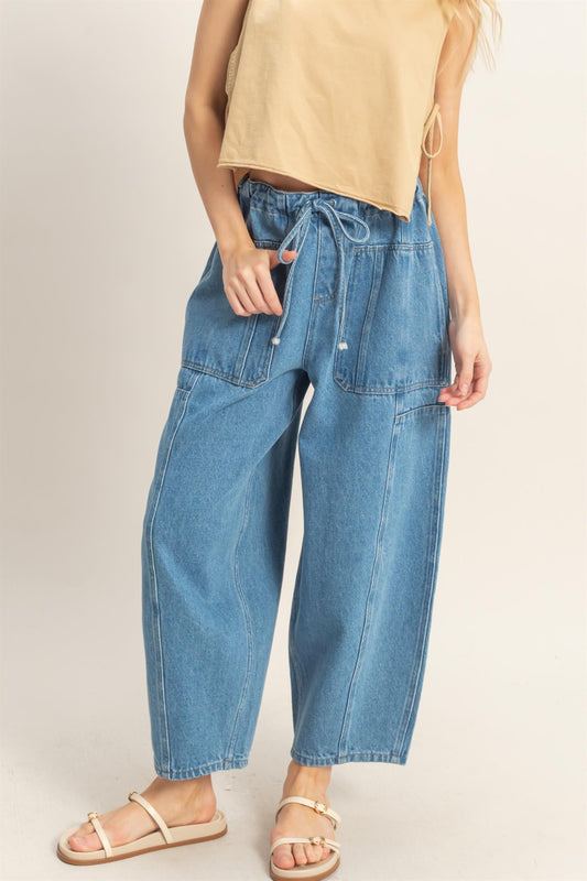 Reba Wide Pants With Oversize Pockets