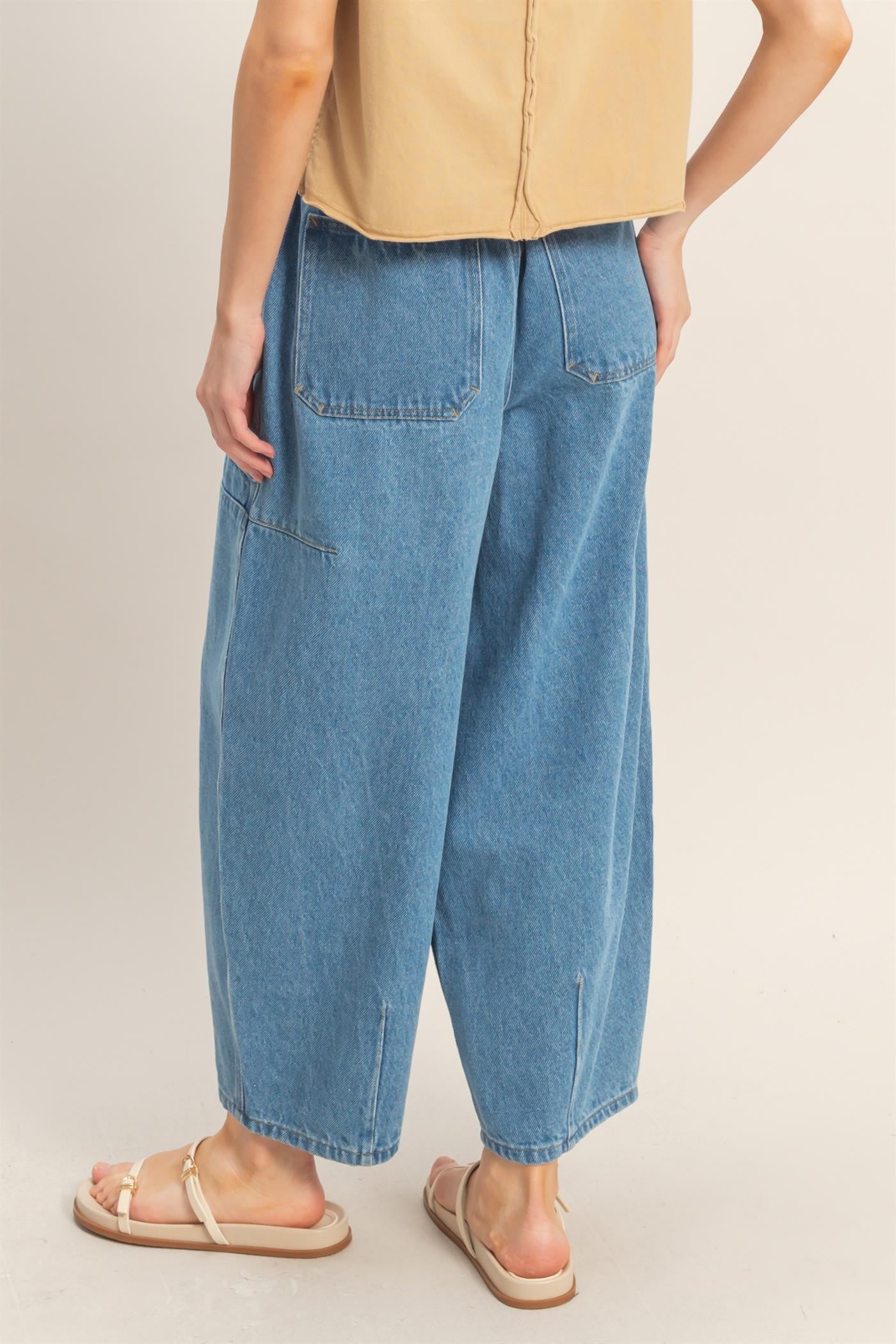 Reba Wide Pants With Oversize Pockets