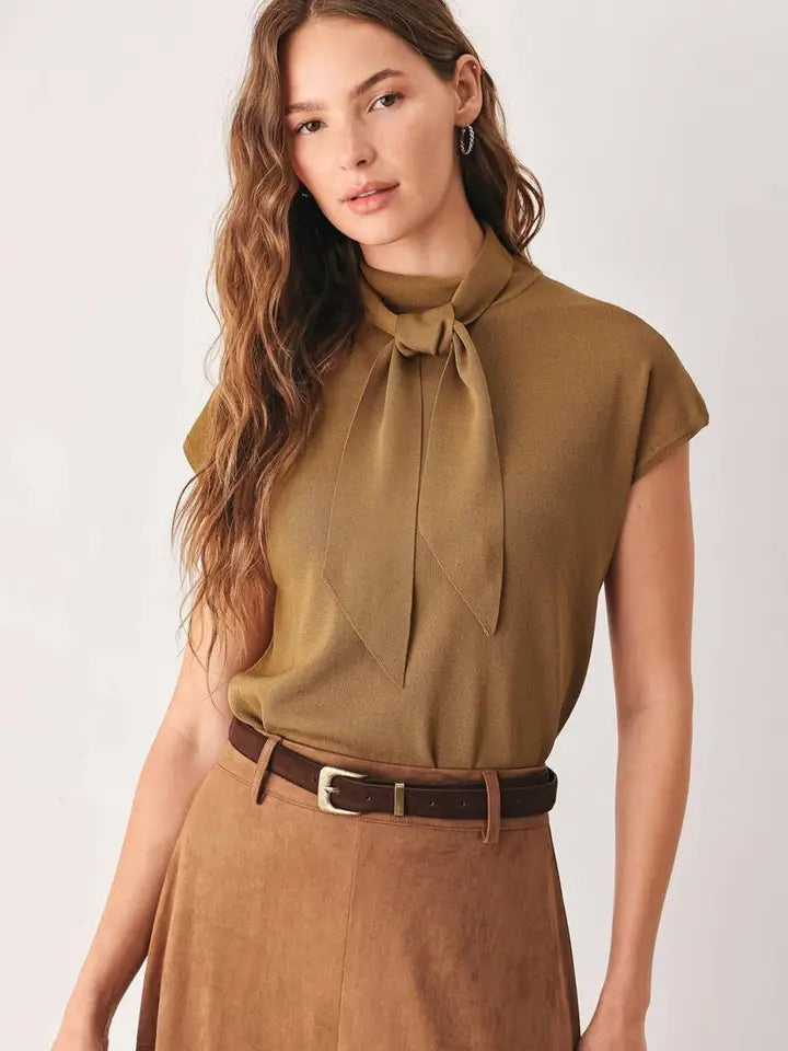 Sabrina Neck Tie Sweater