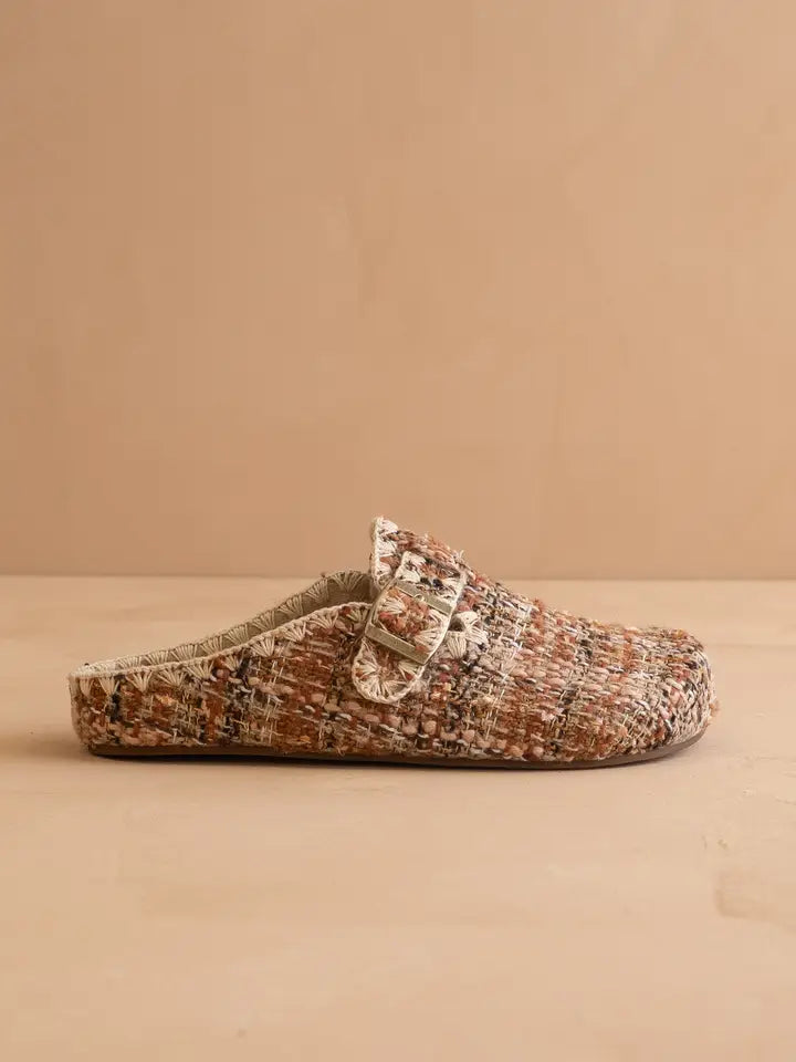 Teri Mule | Chai Tweed Buckle
