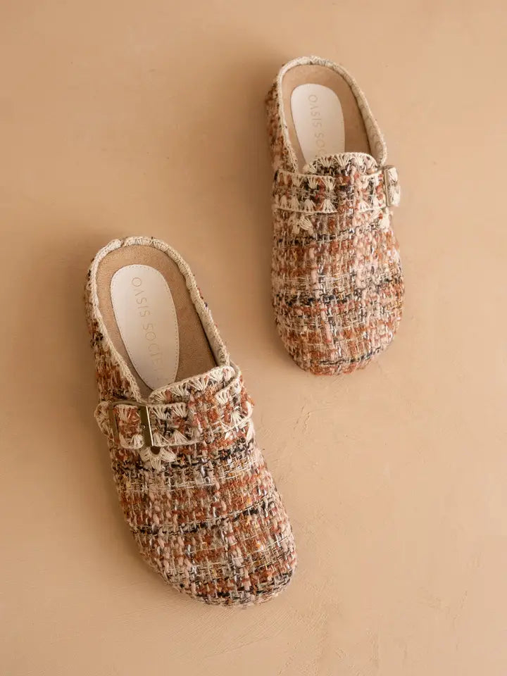 Teri Mule | Chai Tweed Buckle