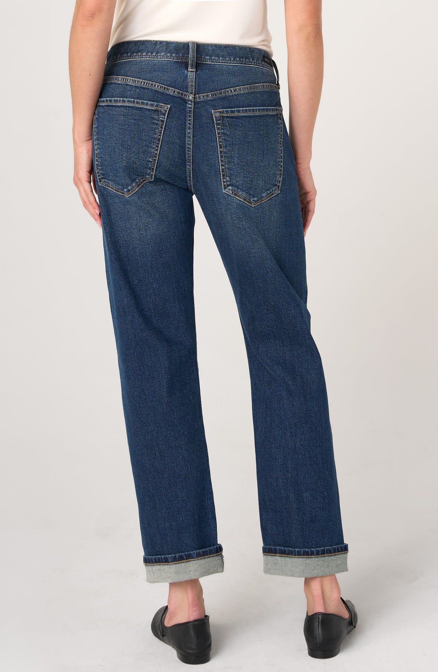 Liverpool Sloane Low Rise Girlfriend Cuffed | Comet Blue