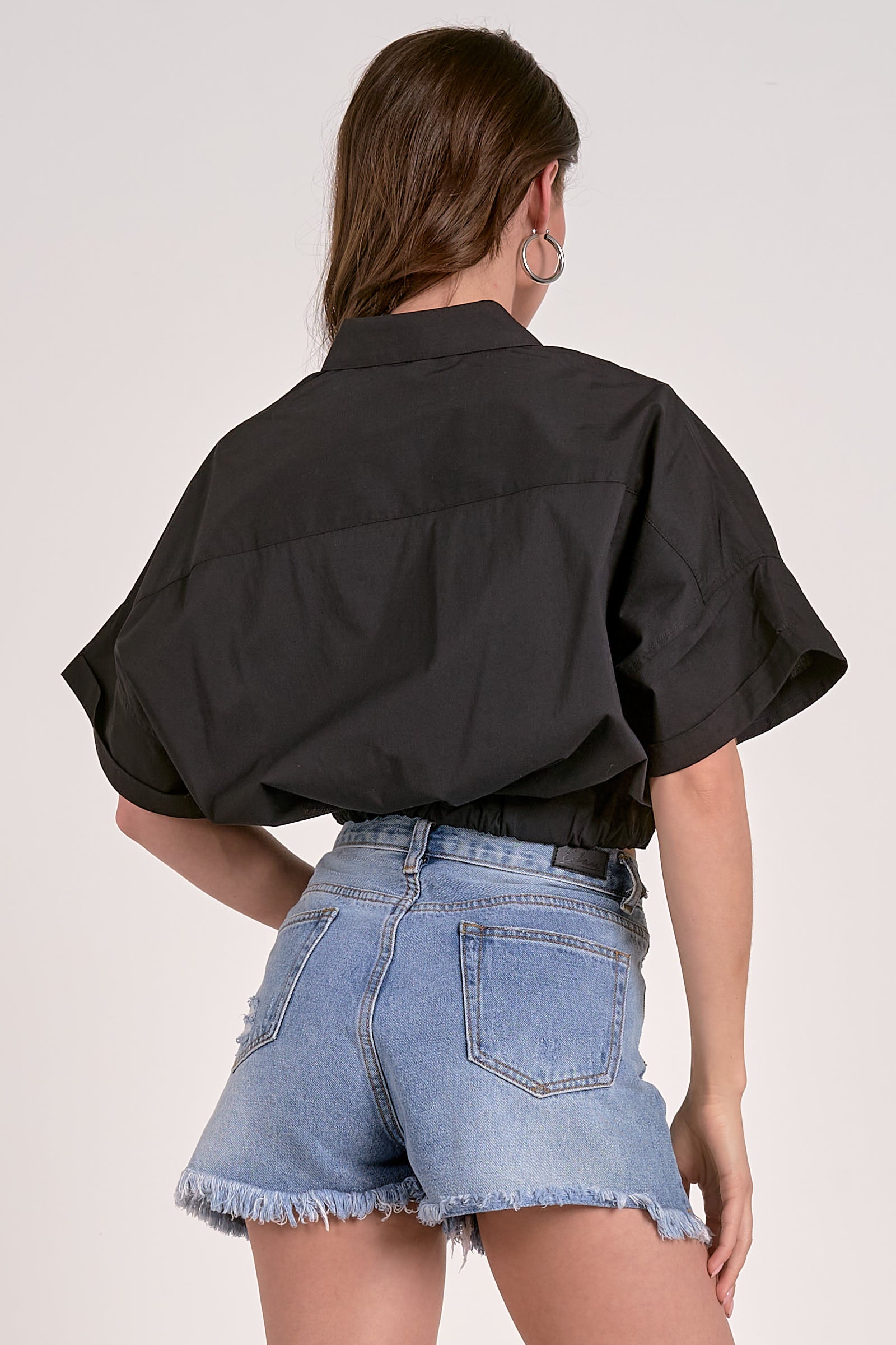 Greta Button Down Tie Top