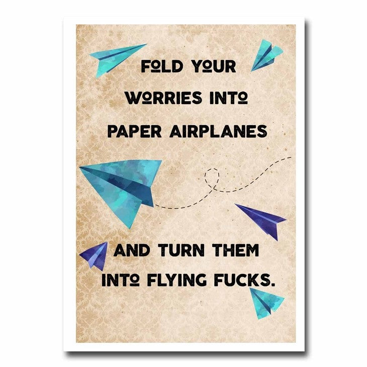 Flying Fucks Greeting Card