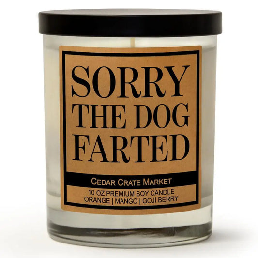 Sorry the Dog Farted- Cedar Crate Market Candles