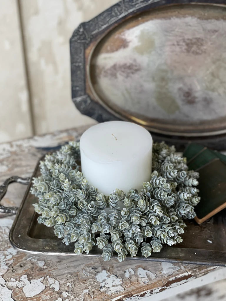 Frost Gleam Hops Candle Ring | 10